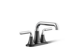 Kohler | Tone | Centerset Bathroom Sink Faucet - Polished Chrome With Matte Black - image 1
