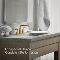 Kohler | Tone | Widespread Bathroom Sink Faucet - Vibrant Brushed Moderne Brass - image 4