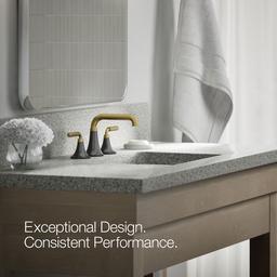 Kohler | Tone | Bathroom Sink Faucet - Matte Black With Brushed Moderne Brass - image 4