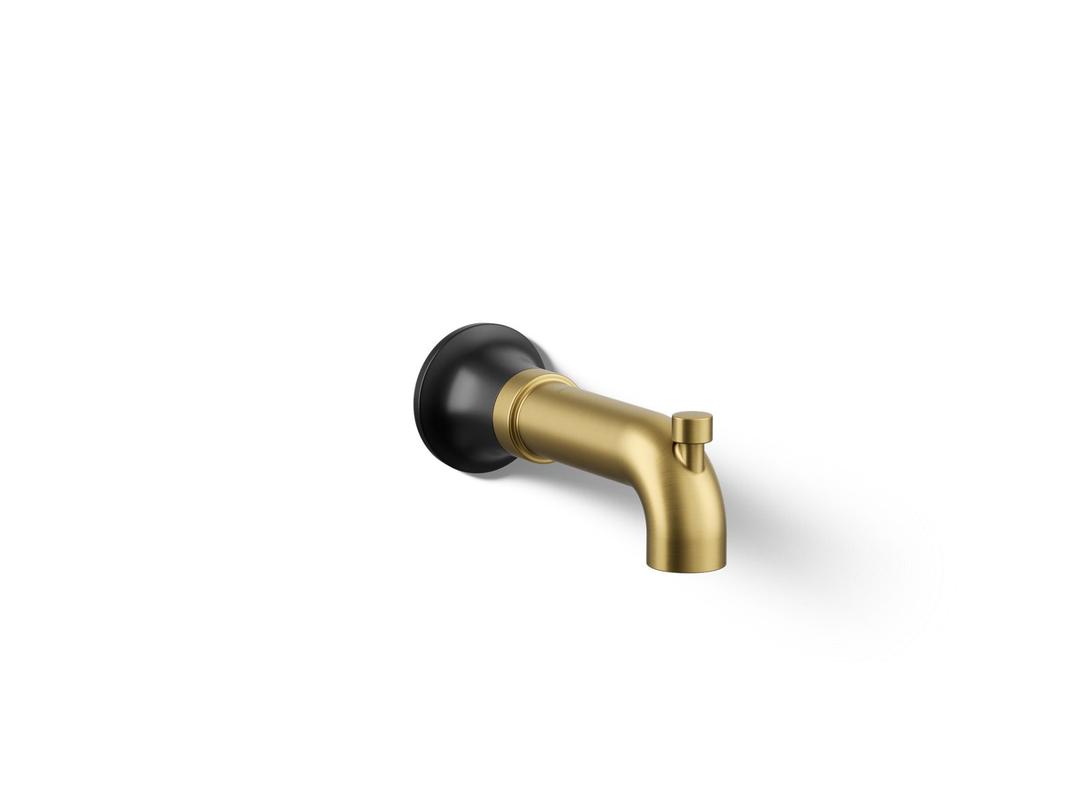 Kohler | Tone | Tub Spout - Matte Black With Brushed Moderne Brass by Kohler