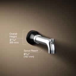 Kohler | Tone | Tub Spout - Polished Chrome With Matte Black - image 3
