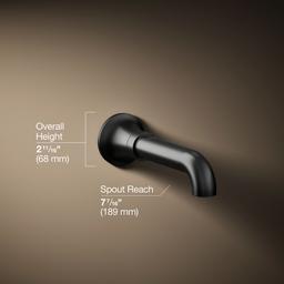 Kohler | Tone | Wall Mounted Tub Filler - Matte Black - image 3
