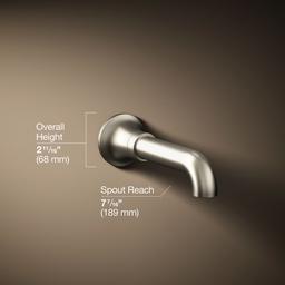 Kohler | Tone | Wall Mounted Tub Filler - Vibrant Brushed Nickel - image 3