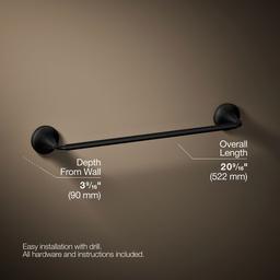 Kohler | Tone | Towel Bar - Matte Black - image 3