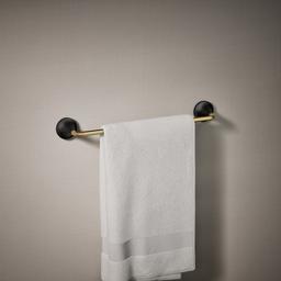 Kohler | Tone | Towel Bar - Matte Black With Brushed Moderne Brass - image 2