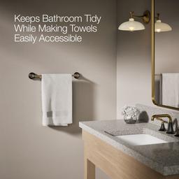 Kohler | Tone | Towel Bar - Matte Black With Brushed Moderne Brass - image 4