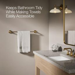Kohler | Tone | Towel Bar - Vibrant Brushed Moderne Brass - image 4