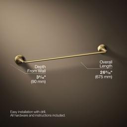 Kohler | Tone | Towel Bar - Vibrant Brushed Moderne Brass - image 3