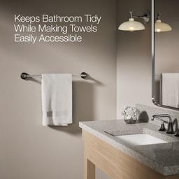 Kohler | Tone | Towel Bar - Polished Chrome With Matte Black - image 4