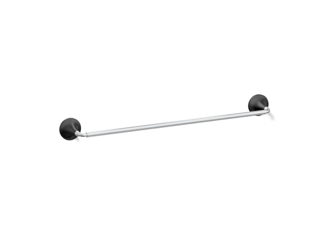 Kohler | Tone | Towel Bar - Polished Chrome With Matte Black by Kohler