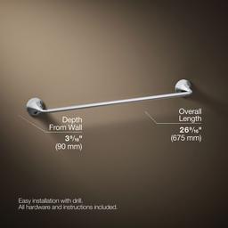 Kohler | Tone | Towel Bar - Polished Chrome - image 3