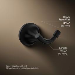 Kohler | Tone | Robe Hook - Matte Black - image 3