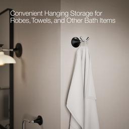 Kohler | Tone | Robe Hook - Polished Chrome With Matte Black - image 4