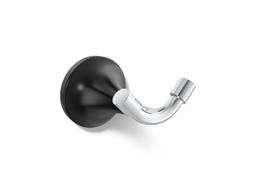 Kohler | Tone | Robe Hook - Polished Chrome With Matte Black - image 1