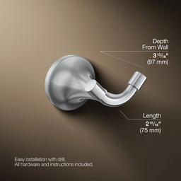 Kohler | Tone | Robe Hook - Polished Chrome - image 3