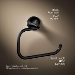 Kohler | Tone | Towel Ring - Matte Black - image 3