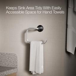 Kohler | Tone | Towel Ring - Polished Chrome With Matte Black - image 4