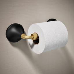 Kohler | Tone | Toilet Paper Holder - Matte Black With Brushed Moderne Brass - image 2