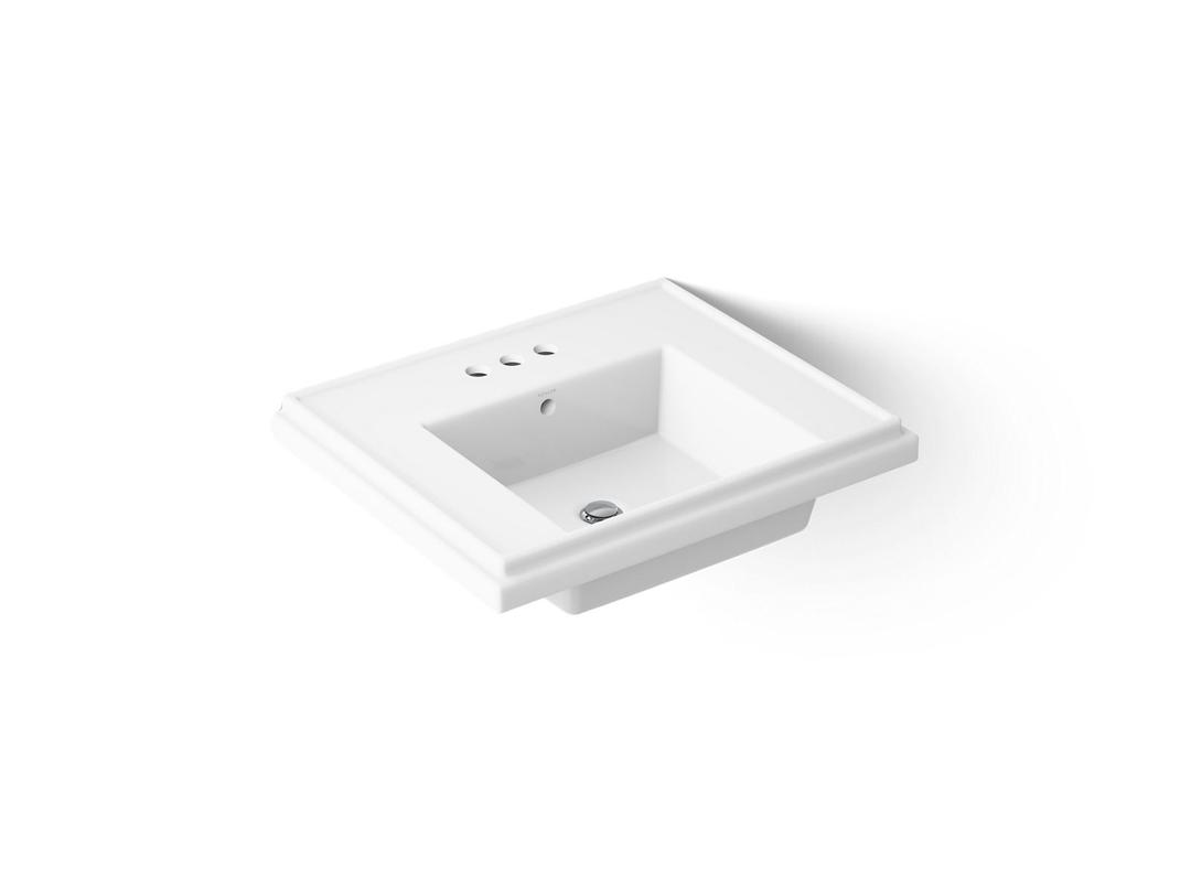 Kohler Tresham 24'' square pedestal bathroom sink - White by Kohler