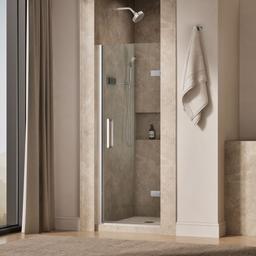 Kohler ComposedE Frameless pivot shower door, 71-5/8'' H x 27-5/8 - 28-3/8'' W, with 3/8'' thick Crystal Clear glass - Bright Polished Silver - image 2