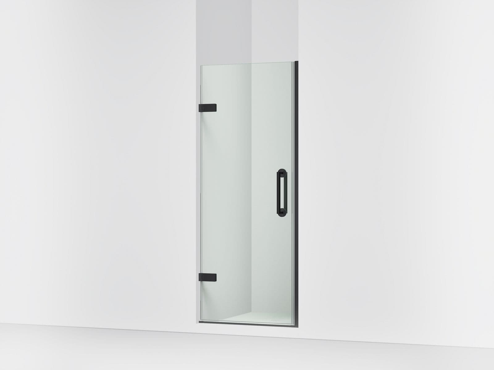 Kohler Components™ 29-5/8"-30-3/8" W x 71-5/8" H pivot shower door with 3/8"-thick Crystal Clear glass by Kohler