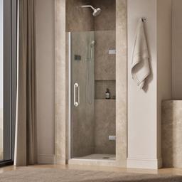 Kohler ComponentsE Frameless pivot shower door, 71-5/8'' H x 29-5/8 - 30-3/8'' W, with 3/8'' thick Crystal Clear glass - Bright Polished Silver - image 2