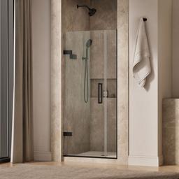 Kohler ComposedE Frameless pivot shower door, 71-9/16'' H x 33-5/8 - 34-3/8'' W, with 3/8'' thick Crystal Clear glass - Matte Black - image 2