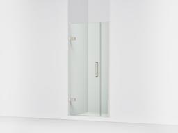Kohler ComposedE Frameless pivot shower door, 71-9/16'' H x 33-5/8 - 34-3/8'' W, with 3/8'' thick Crystal Clear glass - Anodized Brushed Nickel - image 1