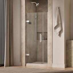 Kohler ComposedE Frameless pivot shower door, 71-9/16'' H x 33-5/8 - 34-3/8'' W, with 3/8'' thick Crystal Clear glass - Bright Polished Silver - image 2