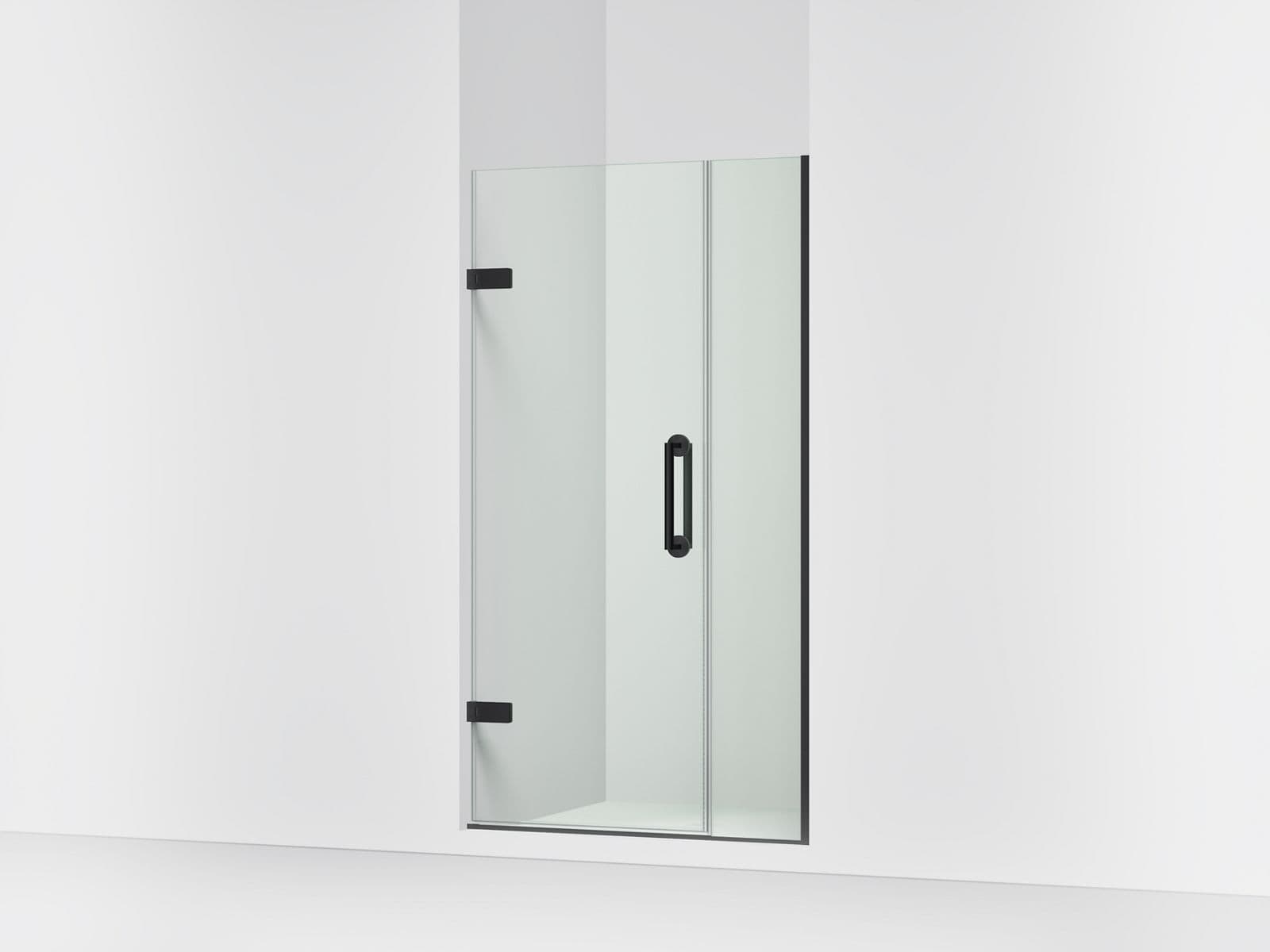 Kohler Components™ 33-5/8"-34-3/8" W x 71-9/16" H pivot shower door with 3/8"-thick Crystal Clear glass by Kohler