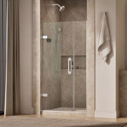 Kohler ComponentsE Frameless pivot shower door, 71-9/16'' H x 39-5/8 - 40-3/8'' W, with 3/8'' thick Crystal Clear glass - Bright Polished Silver - image 2