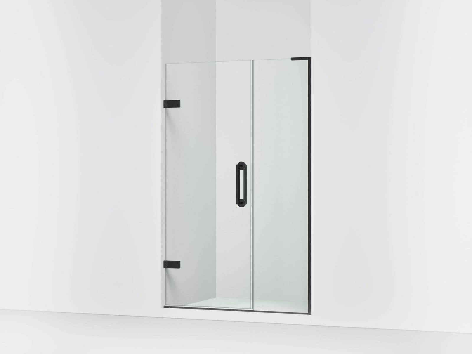 Kohler Components™ 45-1/4"-46" W x 71-3/4" H pivot shower door with 3/8"-thick Crystal Clear glass by Kohler
