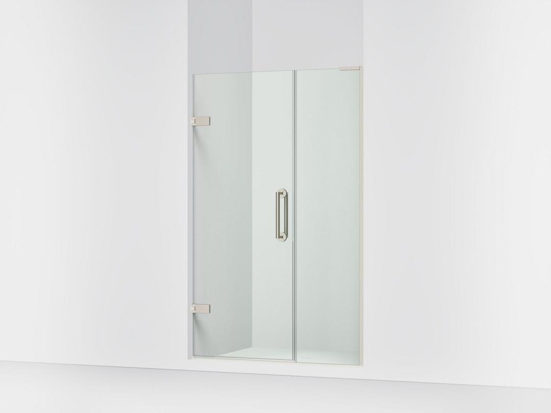 Kohler ComponentsE 71-3/4'' H pivot shower door with 3/8''-thick glass - Anodized Brushed Nickel by Kohler