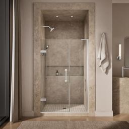Kohler ComponentsE 71-3/4'' H pivot shower door with 3/8''-thick glass - Bright Polished Silver - image 4