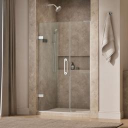 Kohler ComponentsE 71-3/4'' H pivot shower door with 3/8''-thick glass - Bright Polished Silver - image 2