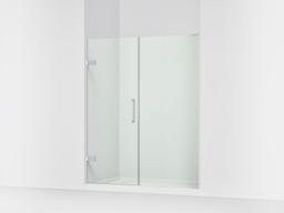 Kohler ComposedE Frameless pivot shower door, 71-3/4'' H x 57-1/4 - 58'' W, with 3/8'' thick Crystal Clear glass - Bright Polished Silver - image 1