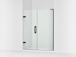Kohler ComponentsE Frameless pivot shower door, 71-3/4'' H x 57-1/4 - 58'' W, with 3/8'' thick Crystal Clear glass - Matte Black - image 1