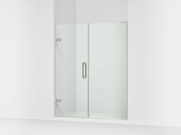 Kohler ComponentsE Frameless pivot shower door, 71-3/4'' H x 57-1/4 - 58'' W, with 3/8'' thick Crystal Clear glass - Anodized Brushed Nickel - image 1
