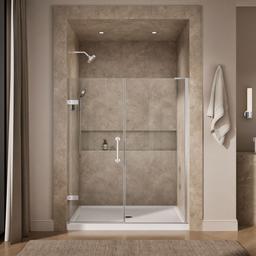 Kohler ComponentsE Frameless pivot shower door, 71-3/4'' H x 58 - 58-3/4'' W, with 3/8'' thick Crystal Clear glass - Bright Polished Silver - image 4
