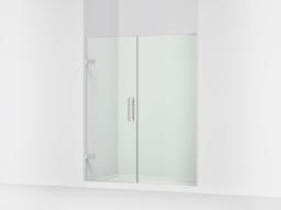 Kohler ComponentsE Frameless pivot shower door, 71-3/4'' H x 57-1/4 - 58'' W, with 3/8'' thick Crystal Clear glass - Bright Polished Silver - image 1