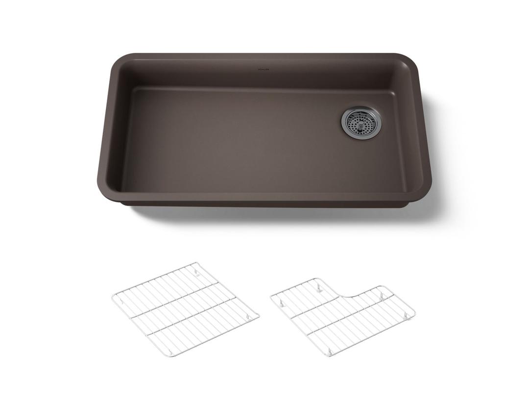 Kohler Cairn 33'' undermount single-bowl kitchen sink - Matte Brown by Kohler