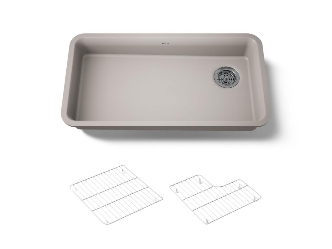 Kohler Cairn 33'' undermount single-bowl kitchen sink - Matte Taupe by Kohler