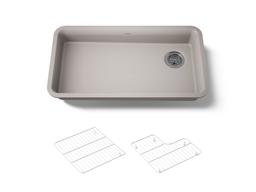 Kohler Cairn 33'' undermount single-bowl kitchen sink - Matte Taupe - image 1