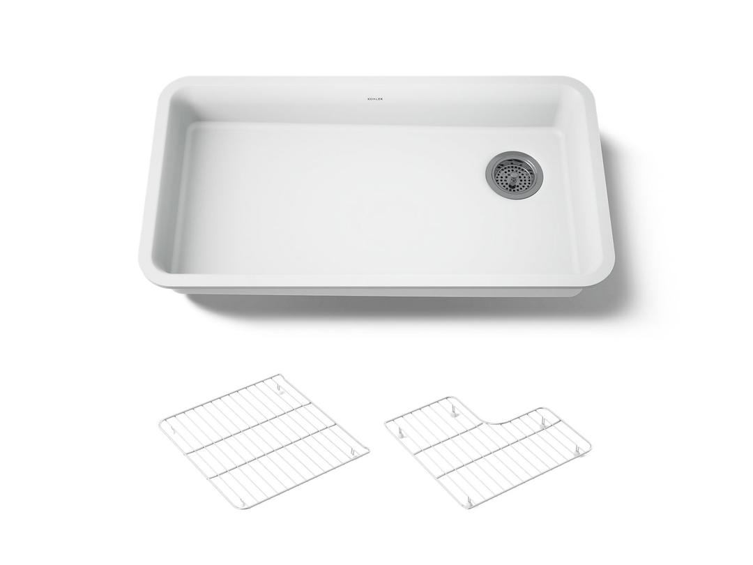 Kohler Cairn 33'' undermount single-bowl kitchen sink - Matte White by Kohler