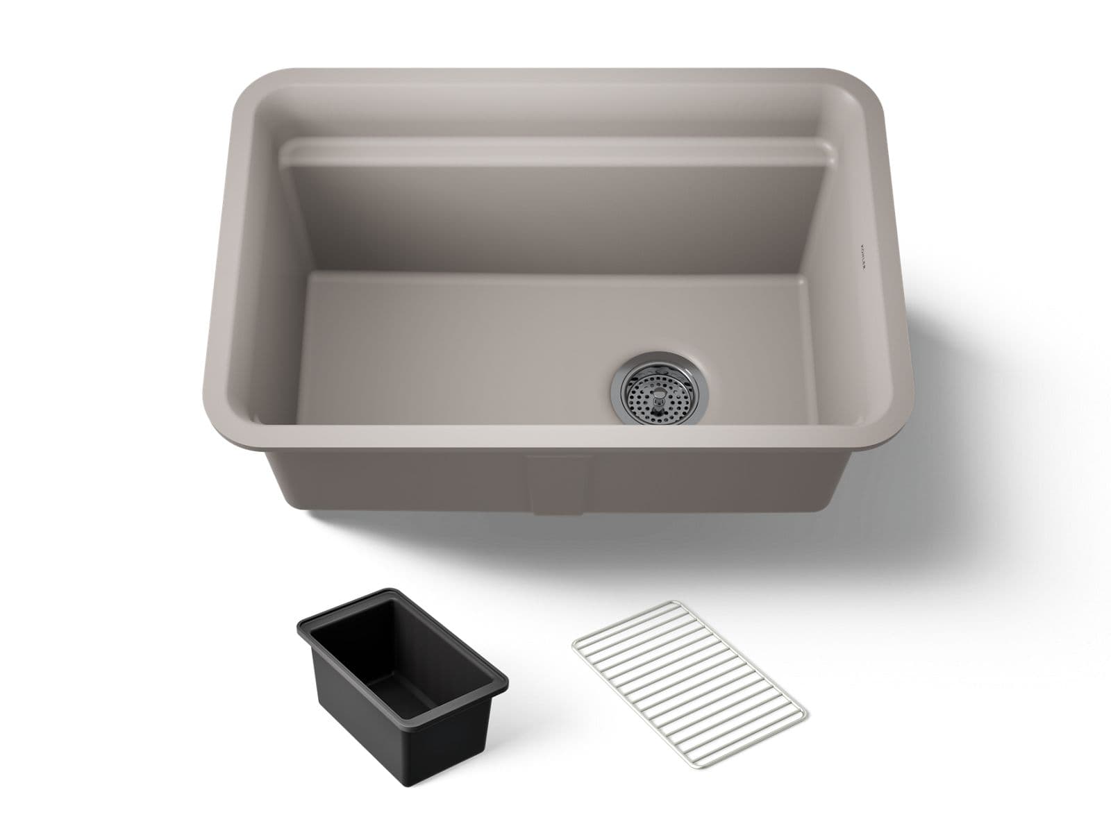 Kohler Cairn 27-1/2'' undermount single-bowl utility sink - Matte Taupe by Kohler