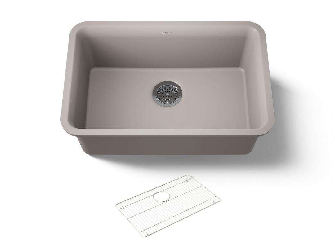 Kohler Cairn 27-1/2'' undermount single-bowl kitchen sink - Matte Taupe by Kohler