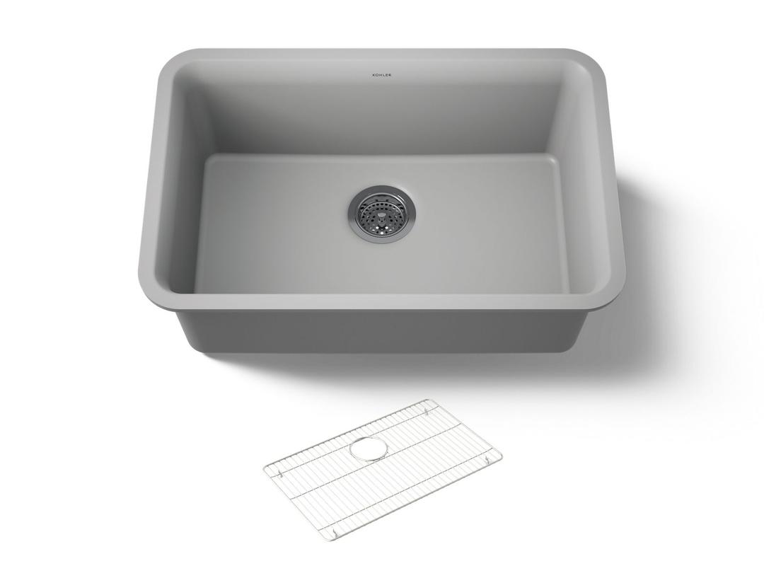 Kohler Cairn 27-1/2'' undermount single-bowl kitchen sink - Matte Grey by Kohler