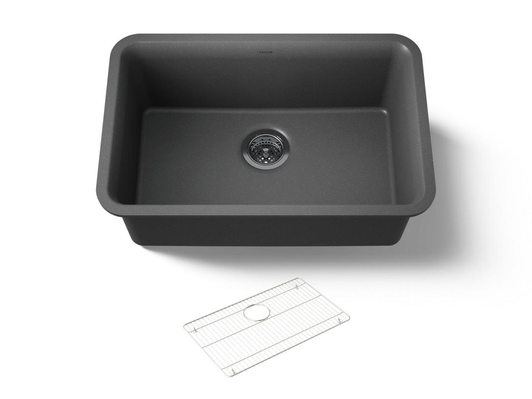 Kohler Cairn 27-1/2'' undermount single-bowl kitchen sink - Matte Graphite by Kohler