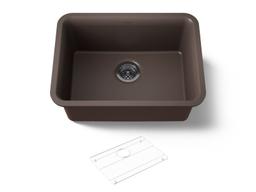 Kohler Cairn 24-1/2'' undermount single-bowl kitchen sink - Matte Brown - image 1