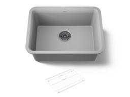 Kohler Cairn 24-1/2'' undermount single-bowl kitchen sink - Matte Grey - image 1